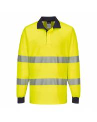 PW3 Hi-Vis Polo Shirt, Long Sleeve
